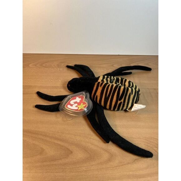 Ty Beanie Baby - Spinner the spider - w/protector 1996 - Picture 3 of 11